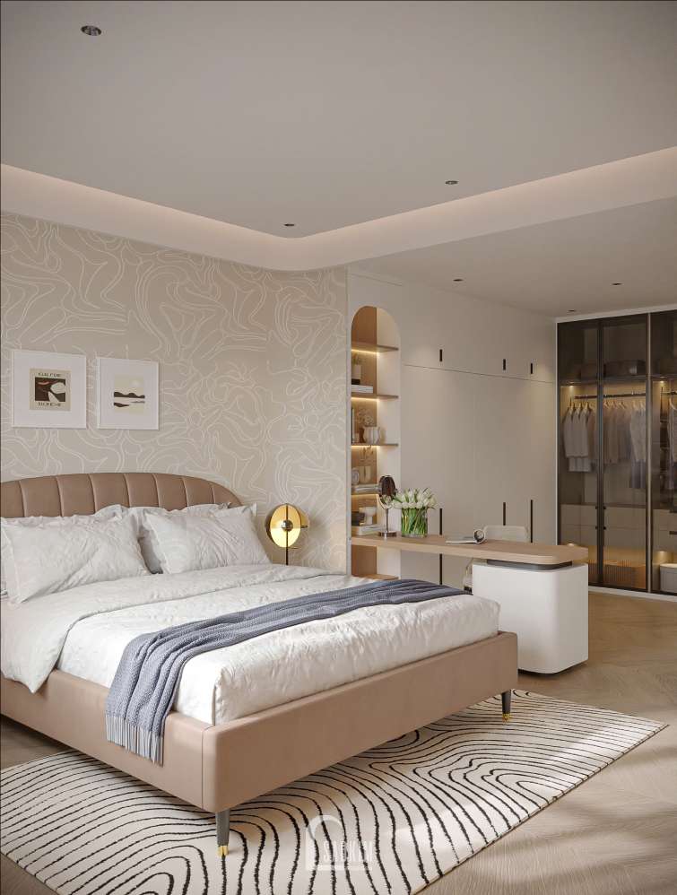Thiết kế nội thất phòng ngủ phong cách Scandinavian tại nhà phố Thái Hà
